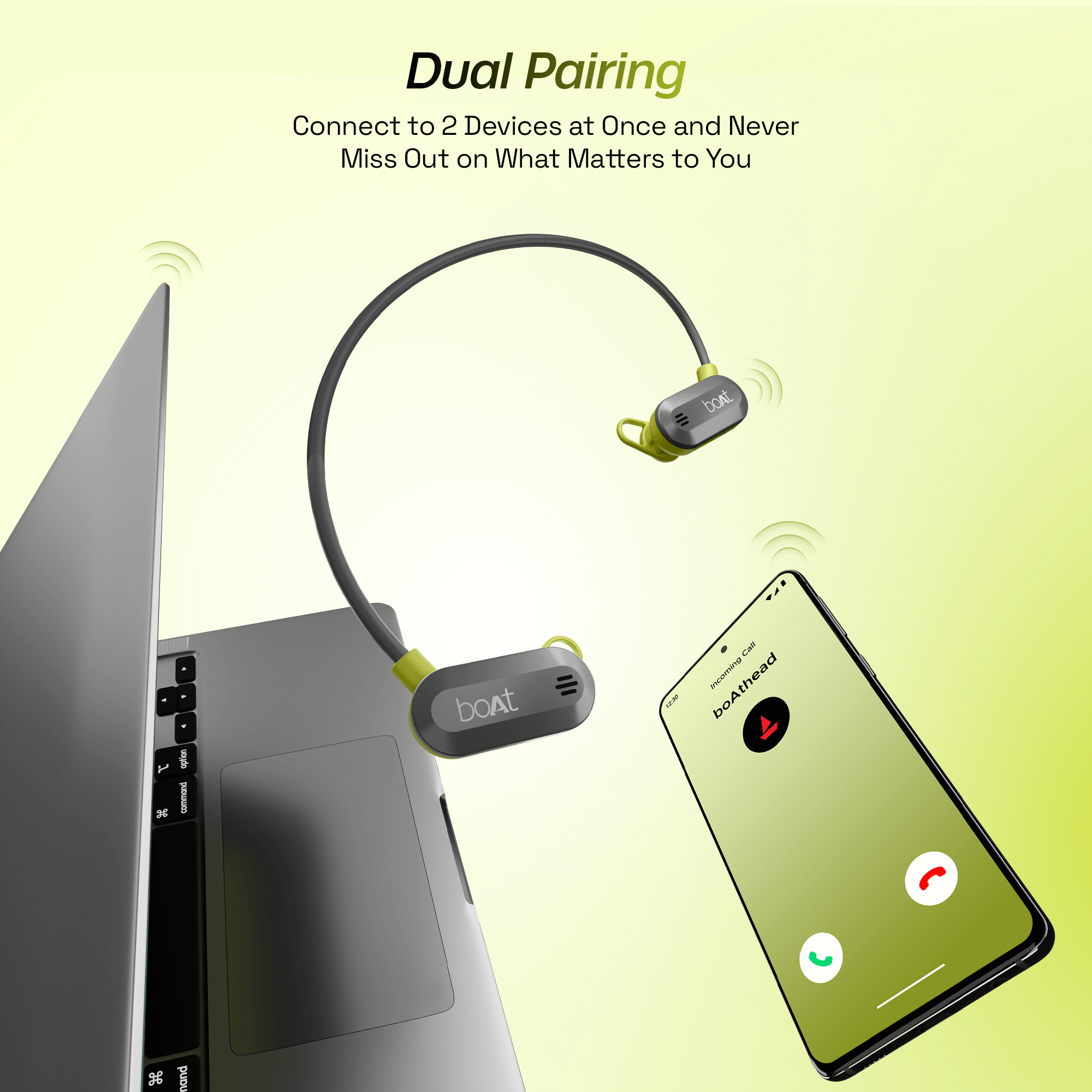 boAt Rockerz 261 Pro | Wireless Earphone with 15 Hours Playback, ASAP™ Charge, 14.8mm Drivers, Bluetooth v5.3, ENx™ Tech (Perfect for Outdoor Sports)