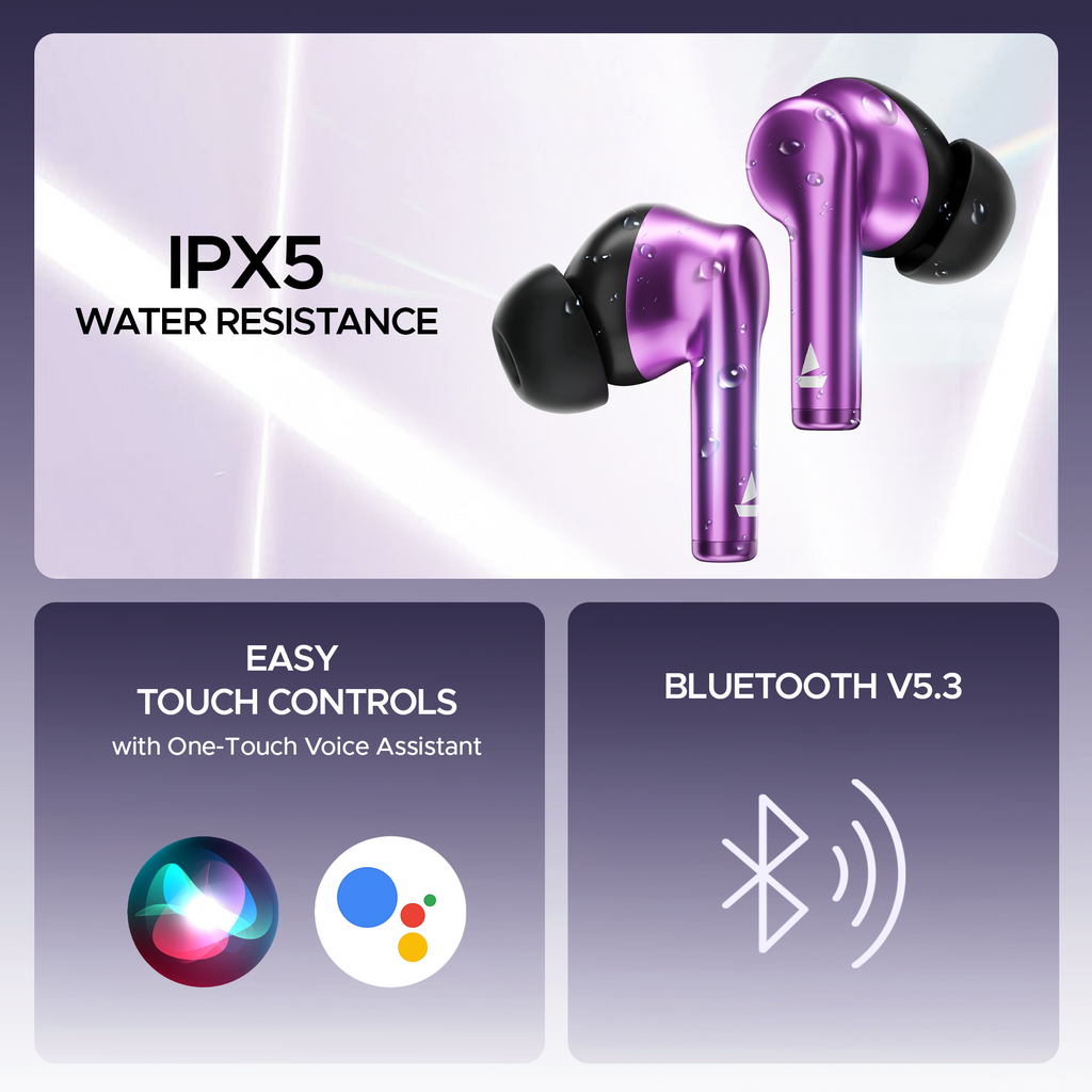 boAt Airdopes 141 Pro Buds | Wireless Earbuds with 60H Playback, ENx™ Technology, Sleek Metallic Finish, Bluetooth v5.3