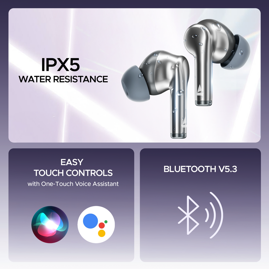 boAt Airdopes 141 Pro Buds | Wireless Earbuds with 60H Playback, ENx™ Technology, Sleek Metallic Finish, Bluetooth v5.3
