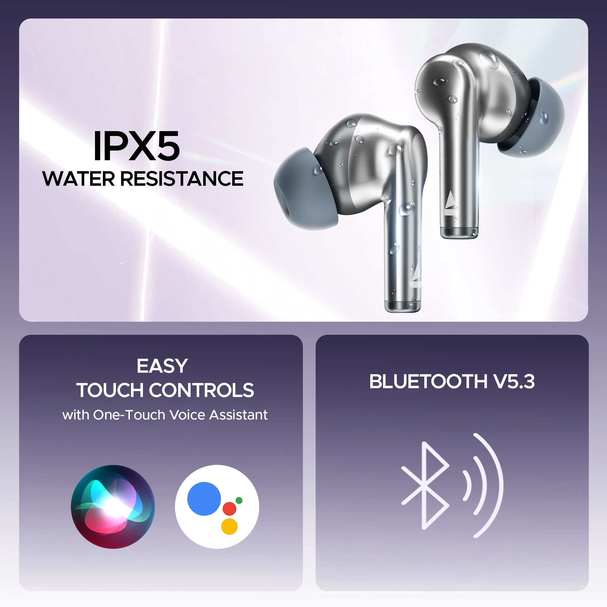 boAt Airdopes 141 Pro Buds | Wireless Earbuds with 60H Playback, ENx™ Technology, Sleek Metallic Finish, Bluetooth v5.3