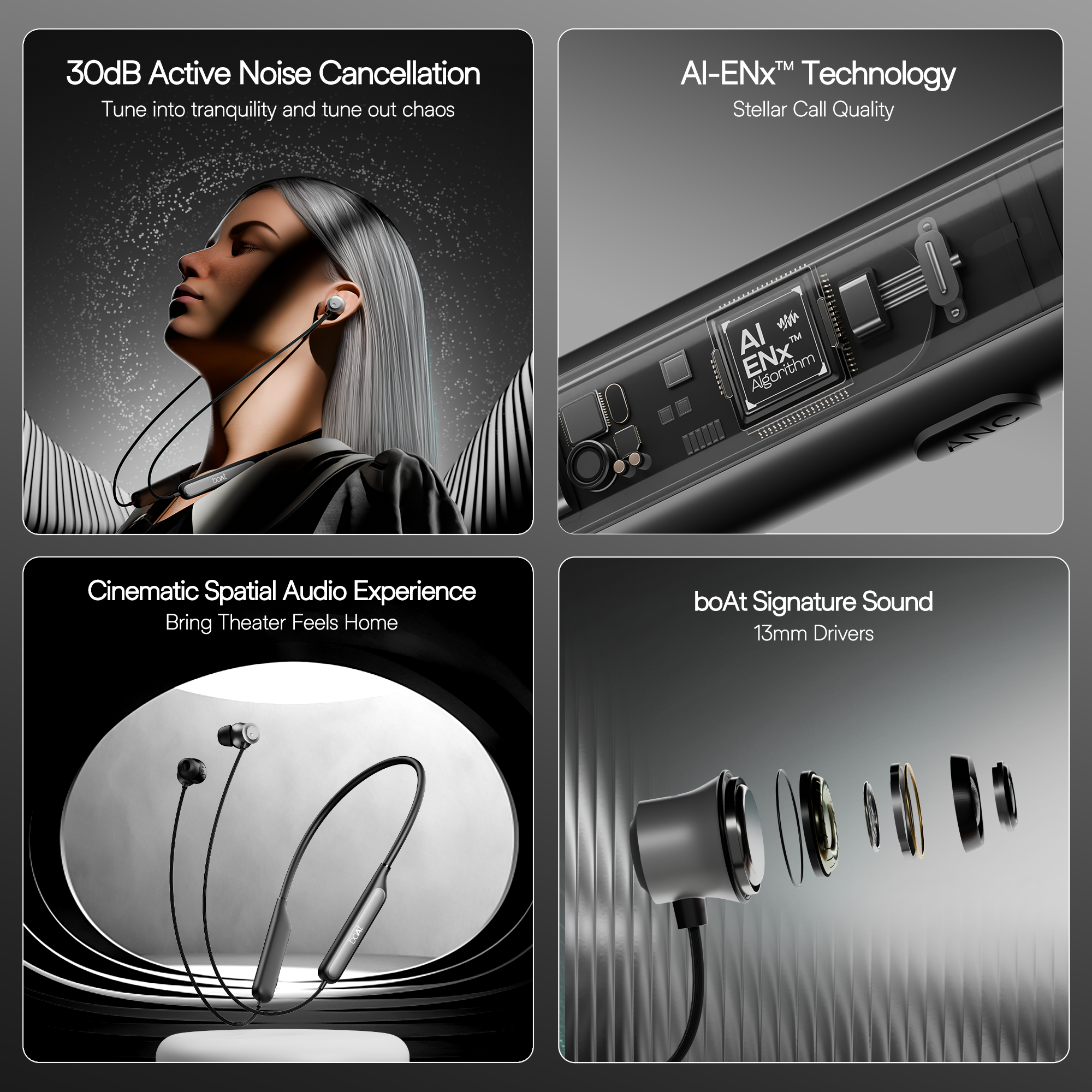 boAt Rockerz 210 ANC | Wireless Headphone with 30dB Active Noise Cancellation, Cinematic Spatial Audio, Seamless Fast Pairing