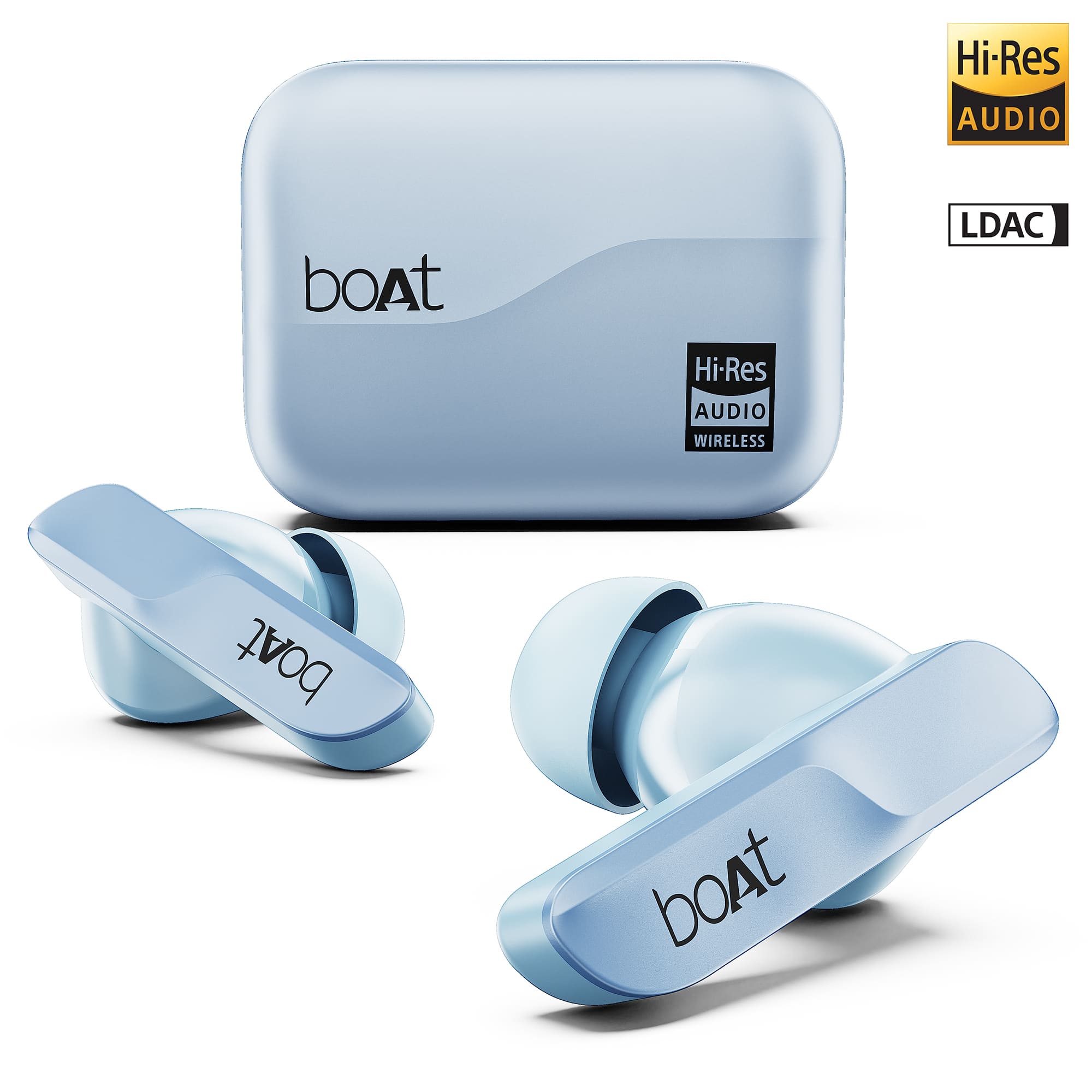 boAt Airdopes 800 HiDef | Wireless Earbuds with 40 Hours Playback, High-Res Audio with LDAC, AI ENx Technology