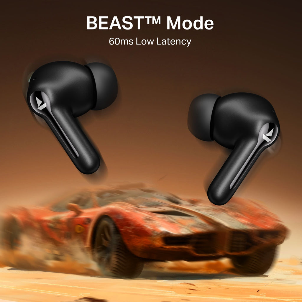 boAt Airdopes Prime 413 | Wireless Earbuds with 50 Hours Playback, BEAST™ Mode & Voice Assistant Support