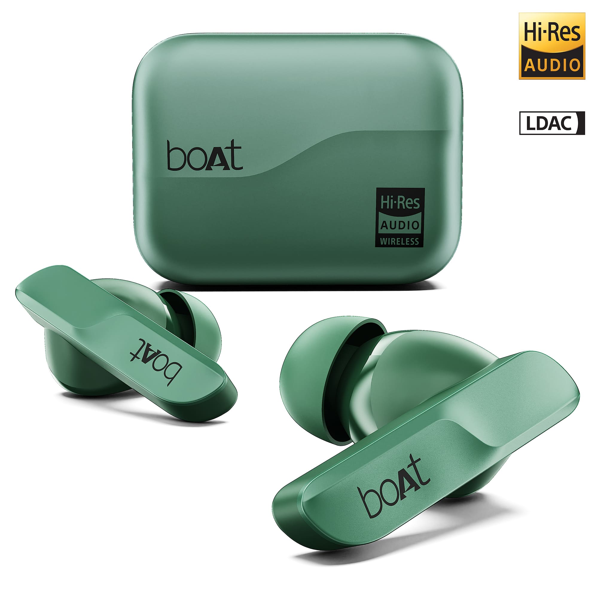 boAt Airdopes 800 HiDef | Wireless Earbuds with 40 Hours Playback, High-Res Audio with LDAC, AI ENx Technology