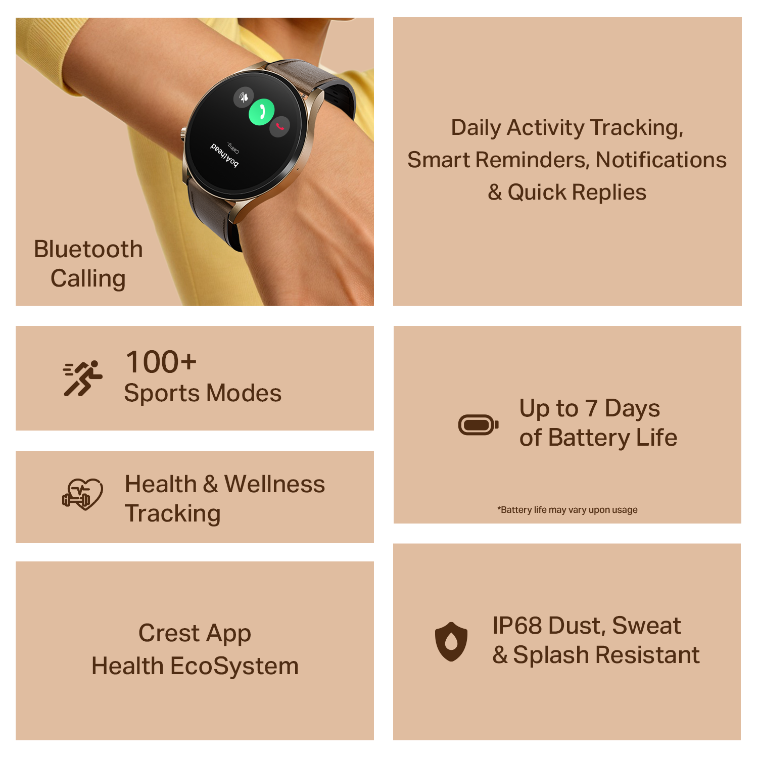boAt Chrome Horizon | Smartwatch with 1.51" AMOLED Display, Premium Metal Built, VO2 Max, Video Watch Face, Functional Crown