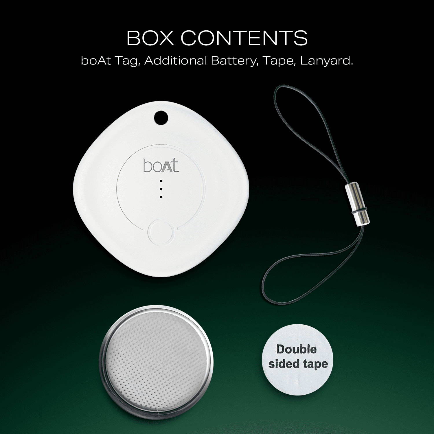 boAt TAG - Bluetooth Item Finder | BLE Location Tracking, In-built 80dB Alarm, Versatile Tracking Feature, 1-Year Battery Backup