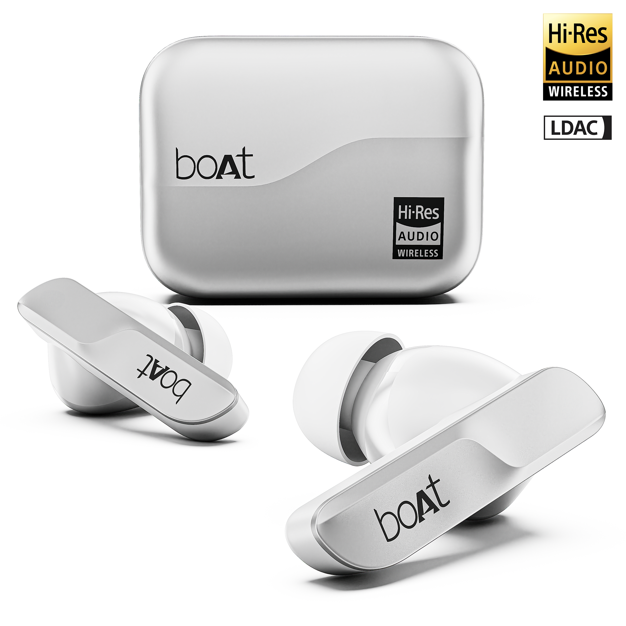 boAt Airdopes 800 HiDef | Wireless Earbuds with 40 Hours Playback, High-Res Audio with LDAC, AI ENx Technology