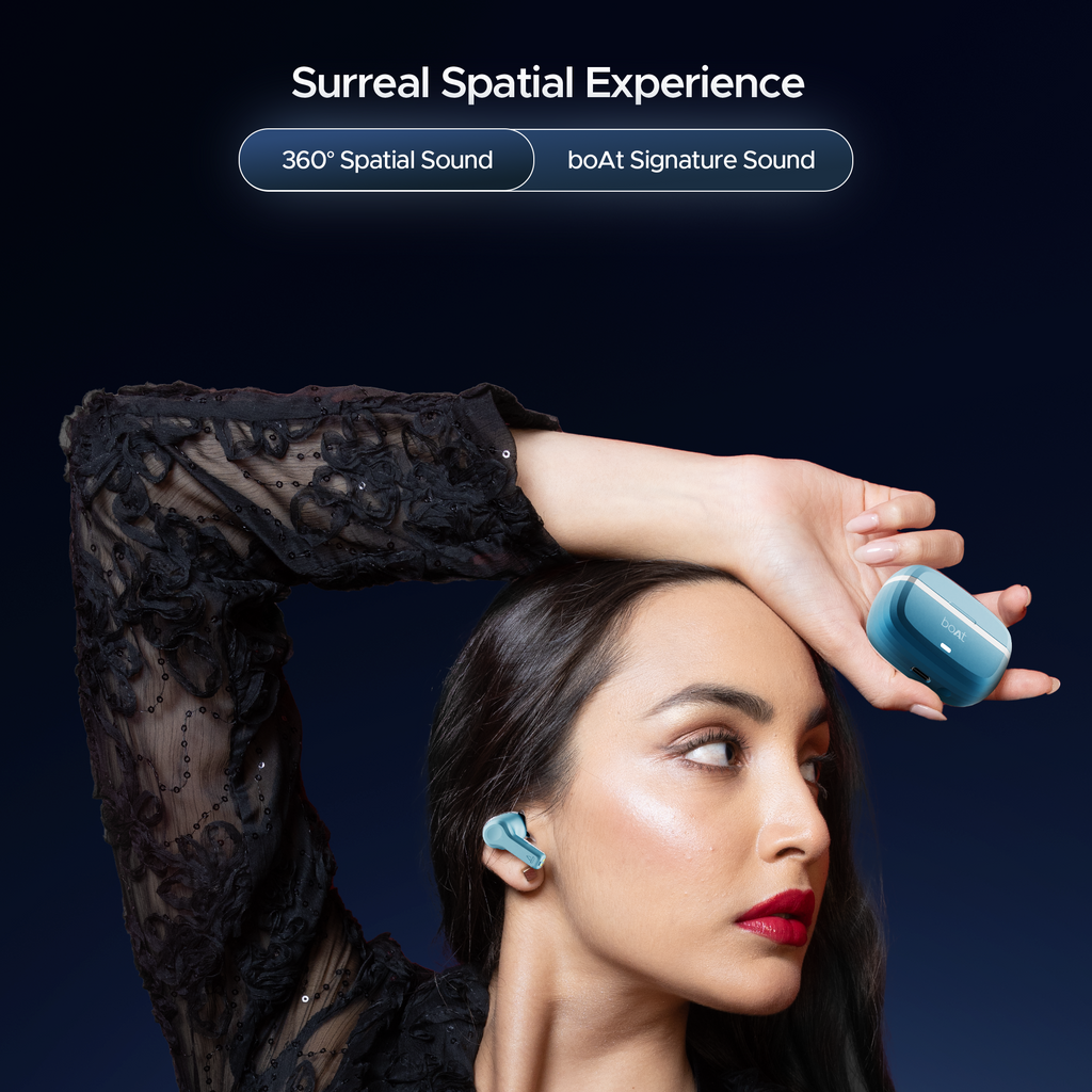 boAt Nirvana Space | TWS Earbuds with boAt 360º Spatial Audio, 32dB Active Noise Cancellation