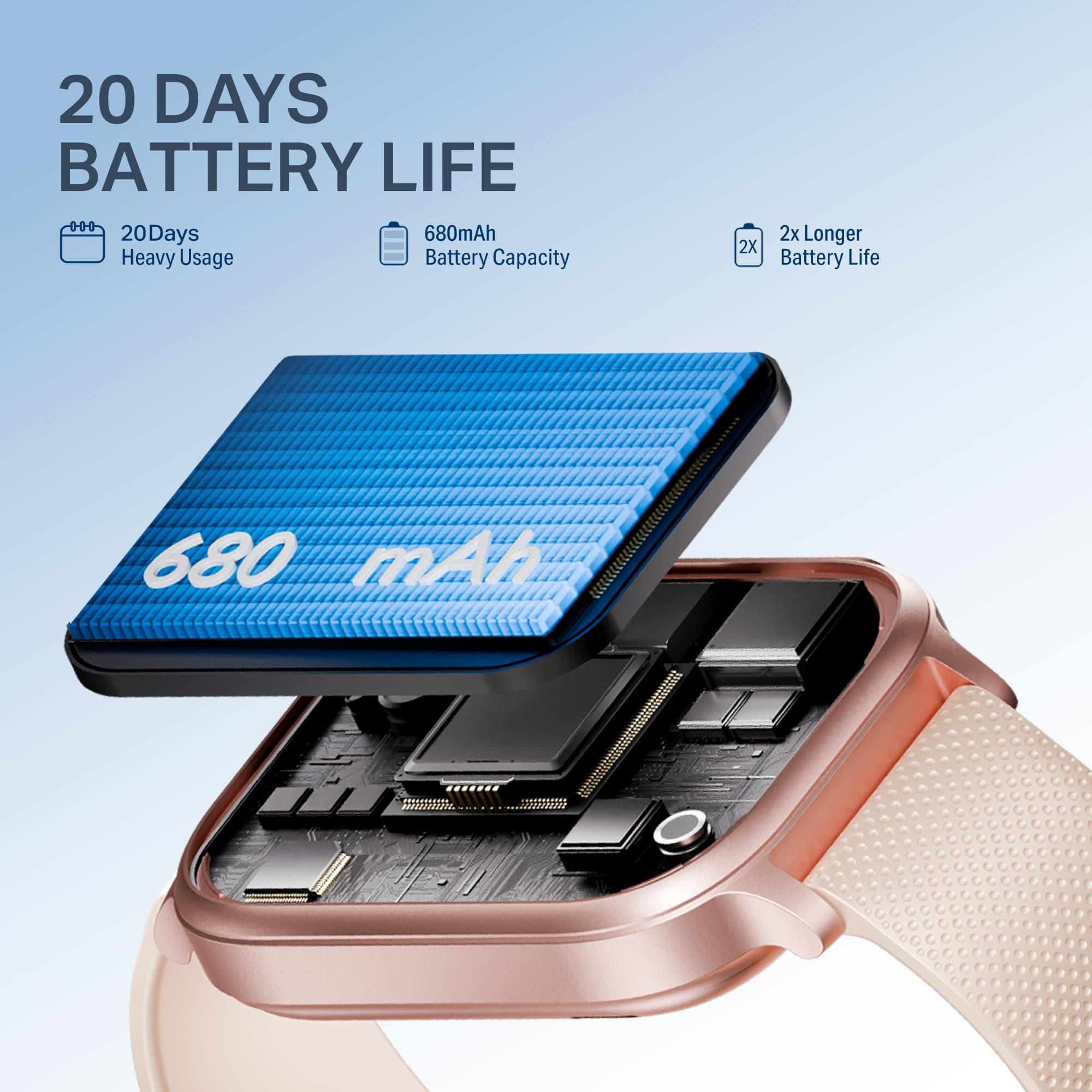 boAt Storm Infinity Max | Smartwatch with 2.01" HD Display, 20-Day Battery Life, BT Calling, IP68, and Functional Crown