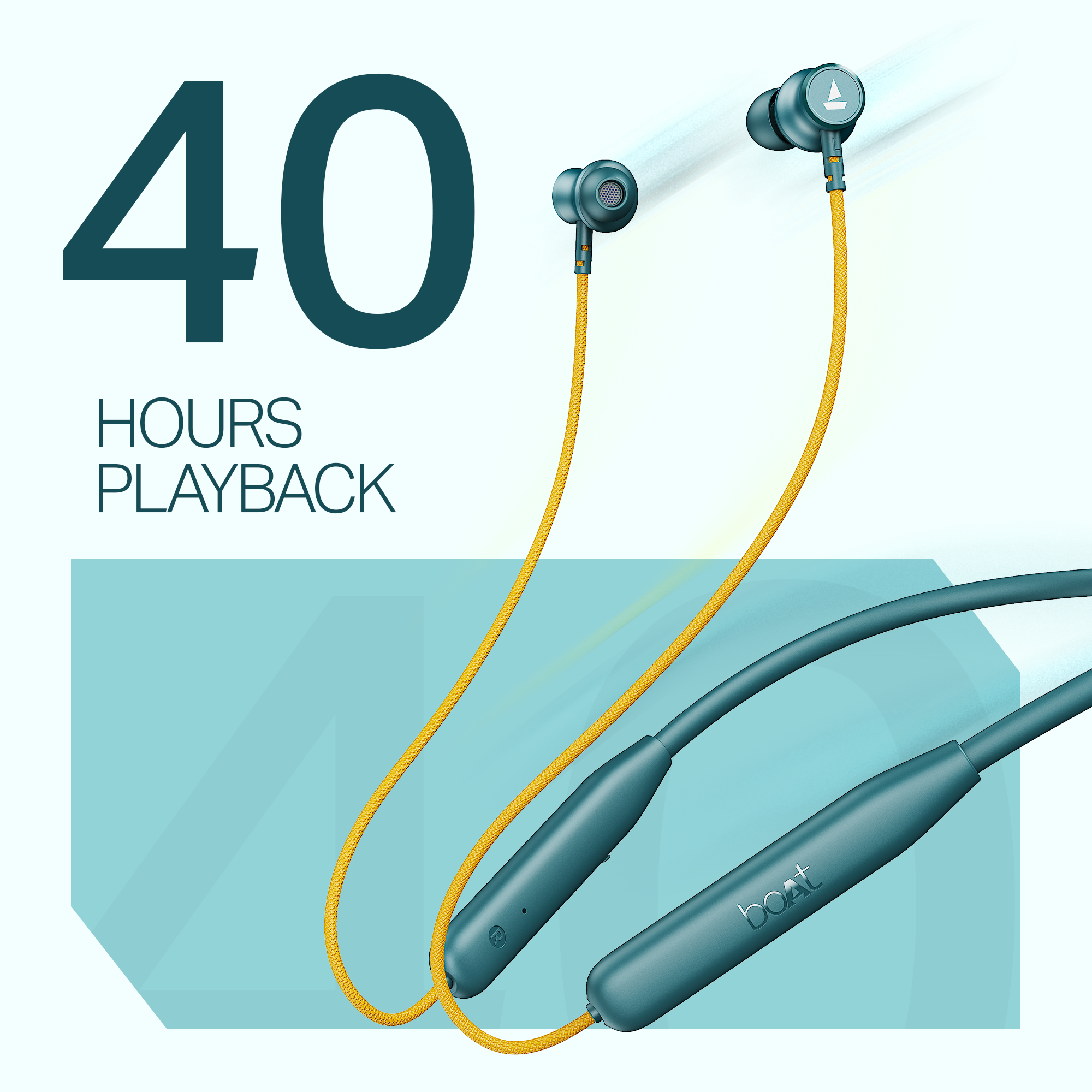 boAt Rockerz 112 | Wireless Neckband with Beast™ Mode, 40H Playback, ENx™ Tech, Dual Pairing