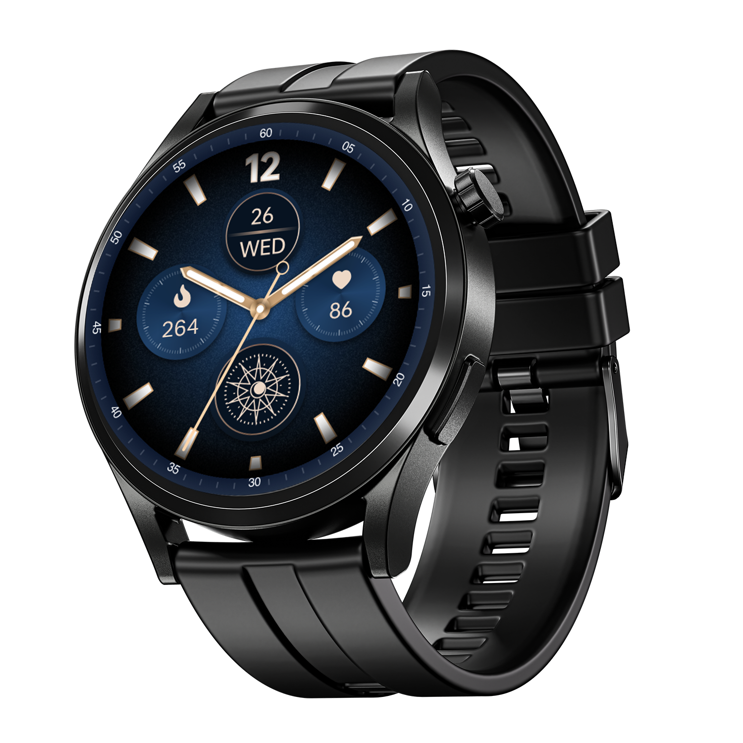 boAt Chrome Horizon | Smartwatch with 1.51" AMOLED Display, Premium Metal Built, VO2 Max, Video Watch Face, Functional Crown