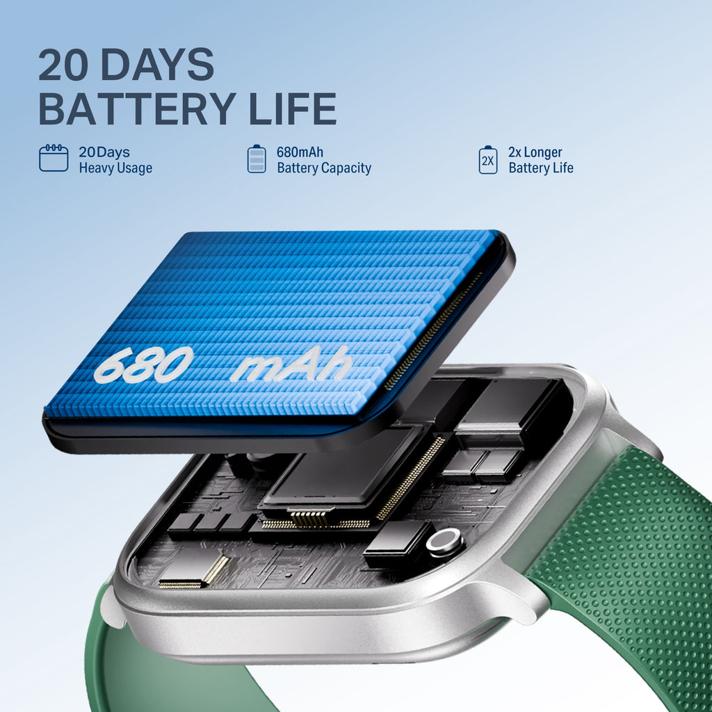 boAt Storm Infinity Max | Smartwatch with 2.01" HD Display, 20-Day Battery Life, BT Calling, IP68, and Functional Crown