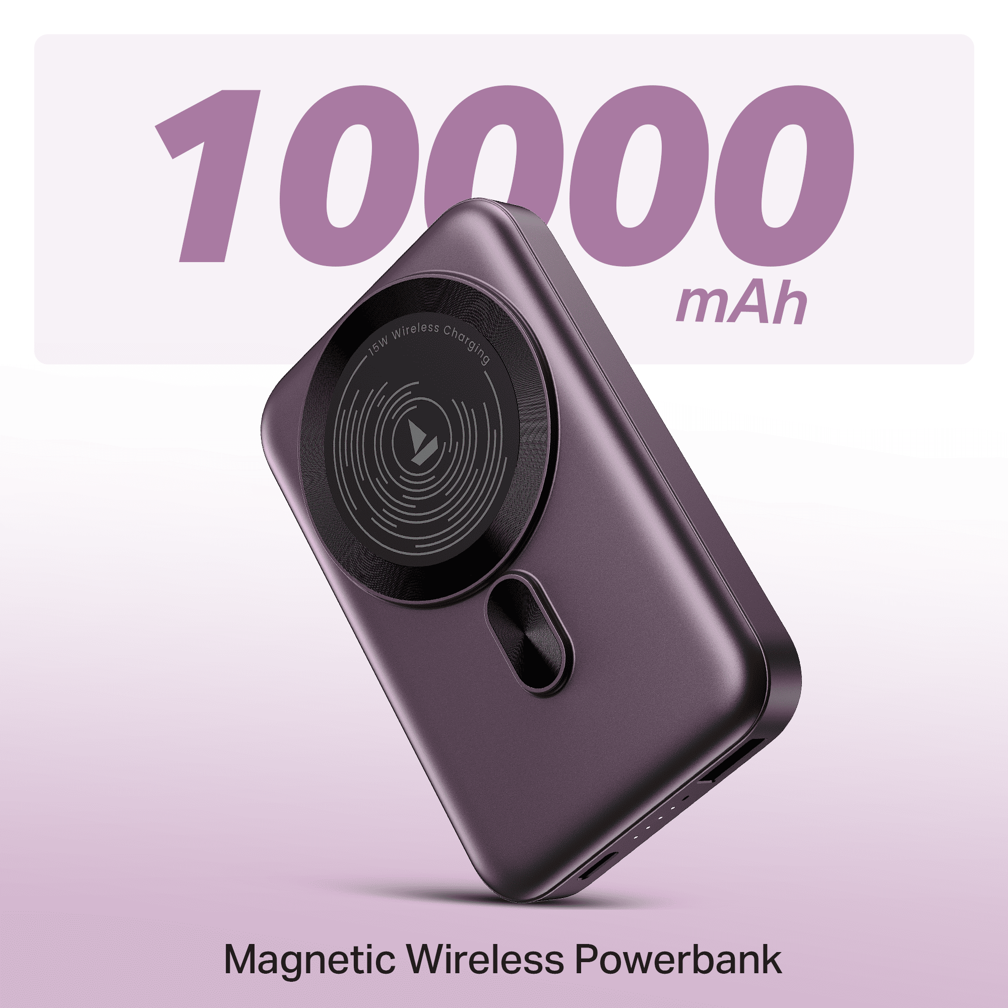 Energyshroom PB331 Magnacharge | Powerbank with 22.5W Fast Charging, 10,000mAh, 15W Magnetic Wireless Charging, 12-Layer Smart IC Protection, 3 Output Ports