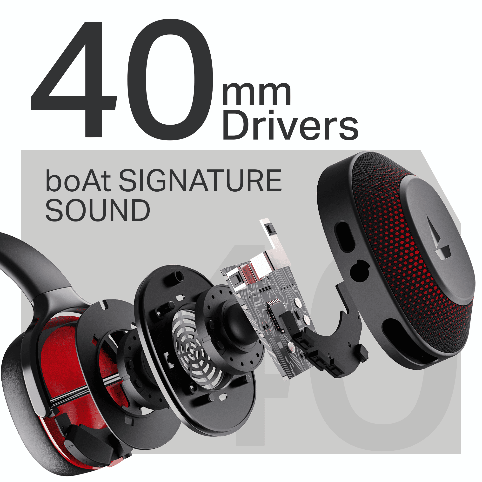 boAt Rockerz 413 | Wireless Headphones with 40mm Drivers, BEAST™ Mode, ENx™ Tech & 60H Playback