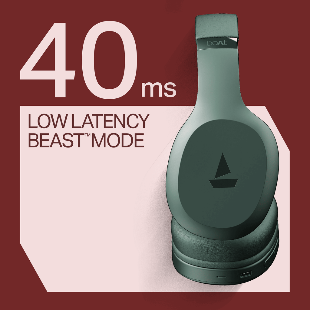 boAt Rockerz 412 | Wireless Headphones with 40mm Drivers, BEAST™ Mode, ENx™ Tech & 60H Playback