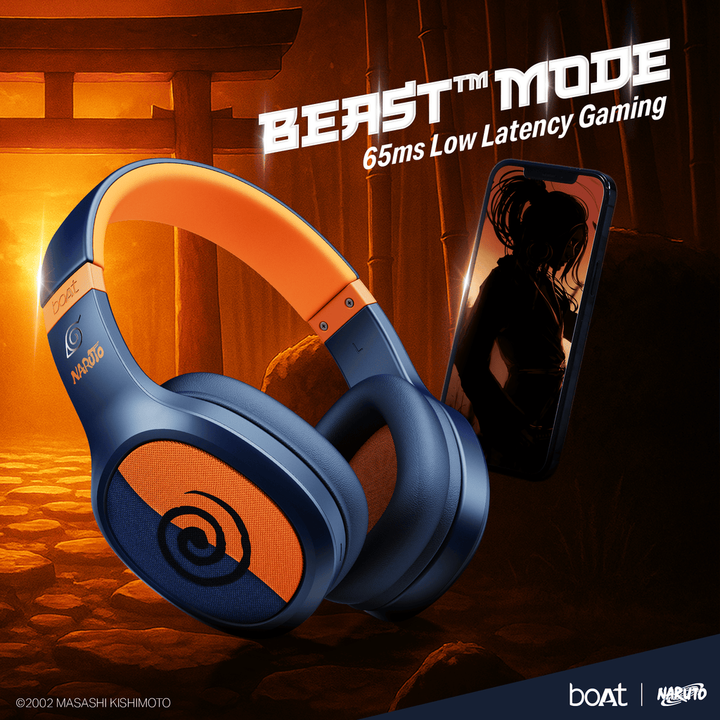 boAt Rockerz 460 Naruto Edition | Naruto Series – Wireless Headphones with 30 Hours Playback & BEAST™ Mode