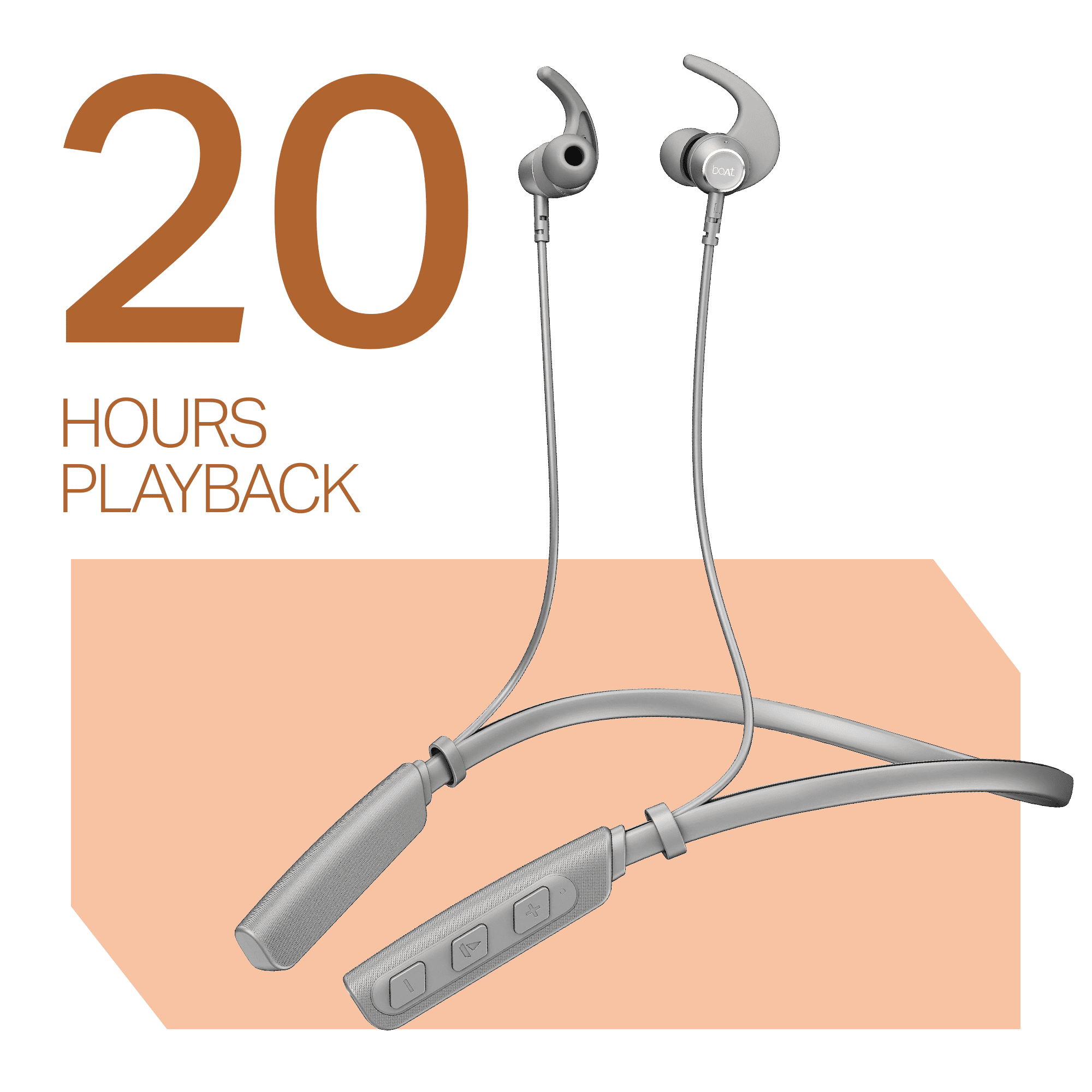 boAt Rockerz 203 | Wireless Neckband with BEAST™ Mode, ENx™ Tech, Dual Pairing & 20H Playback