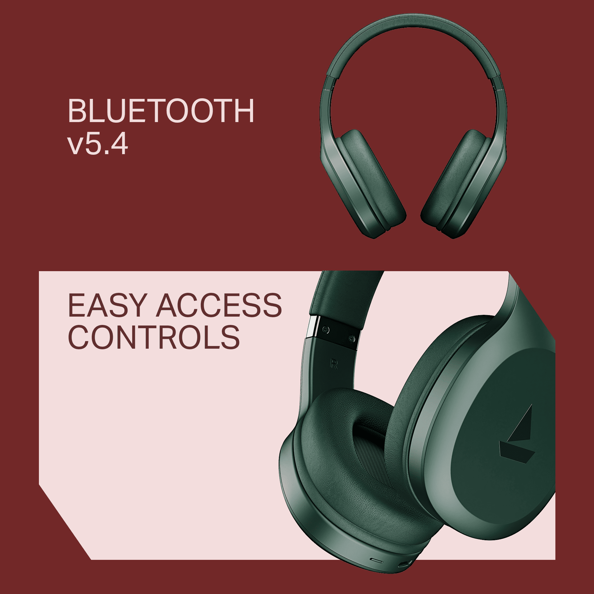 boAt Rockerz 412 | Wireless Headphones with 40mm Drivers, BEAST™ Mode, ENx™ Tech & 60H Playback