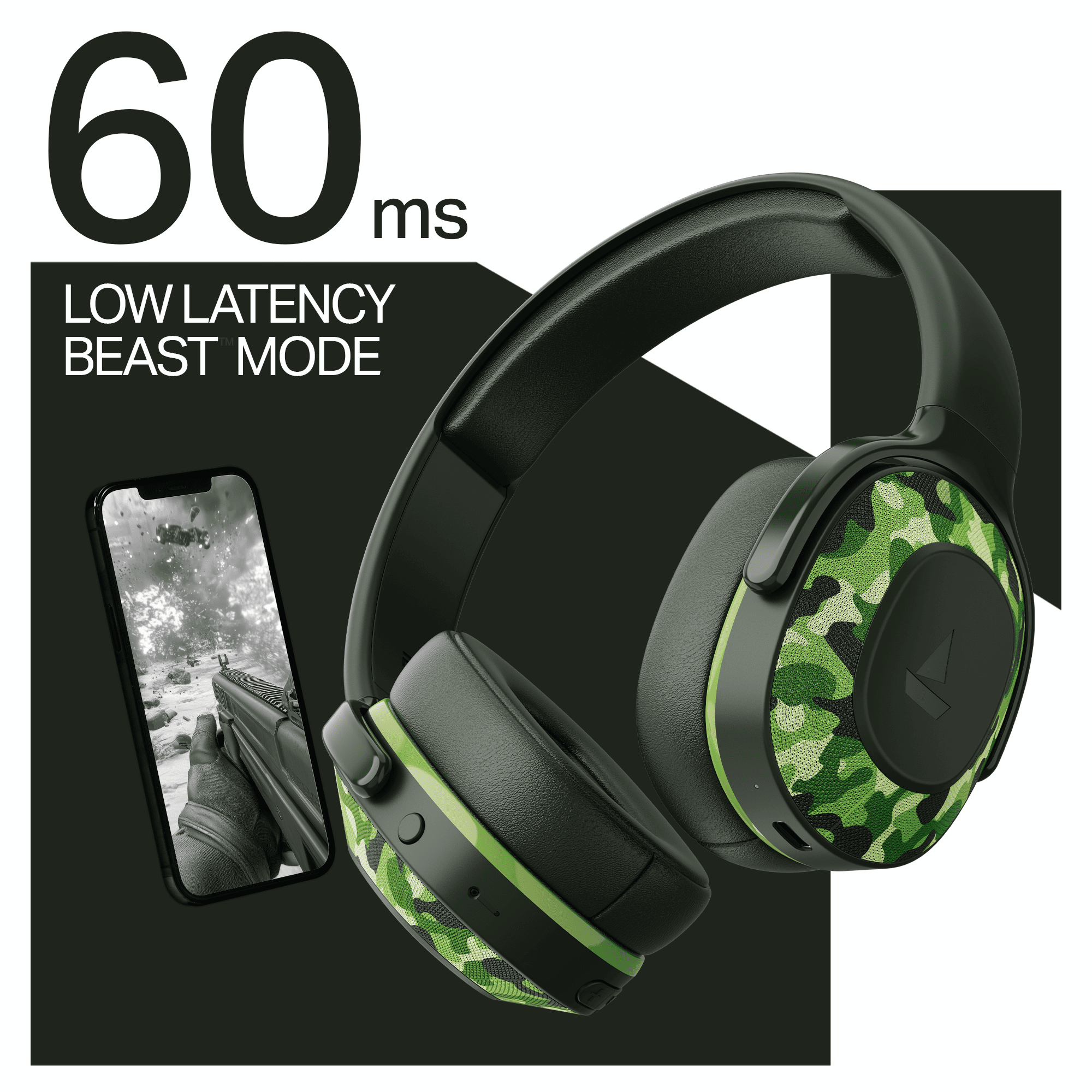 boAt Rockerz 413 | Wireless Headphones with 40mm Drivers, BEAST™ Mode, ENx™ Tech & 60H Playback