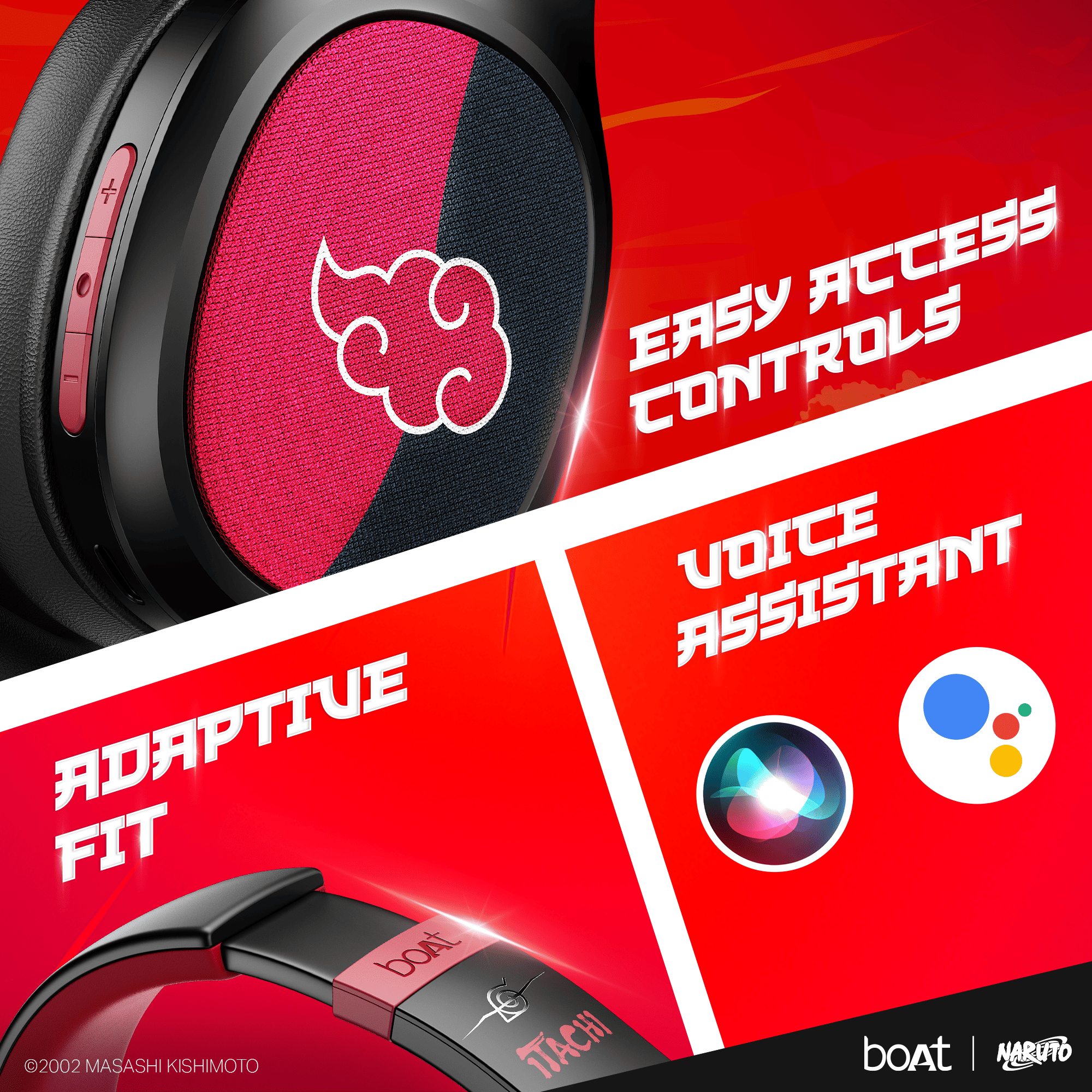 boAt Rockerz 460 Naruto Edition | Naruto Series – Wireless Headphones with 30 Hours Playback & BEAST™ Mode