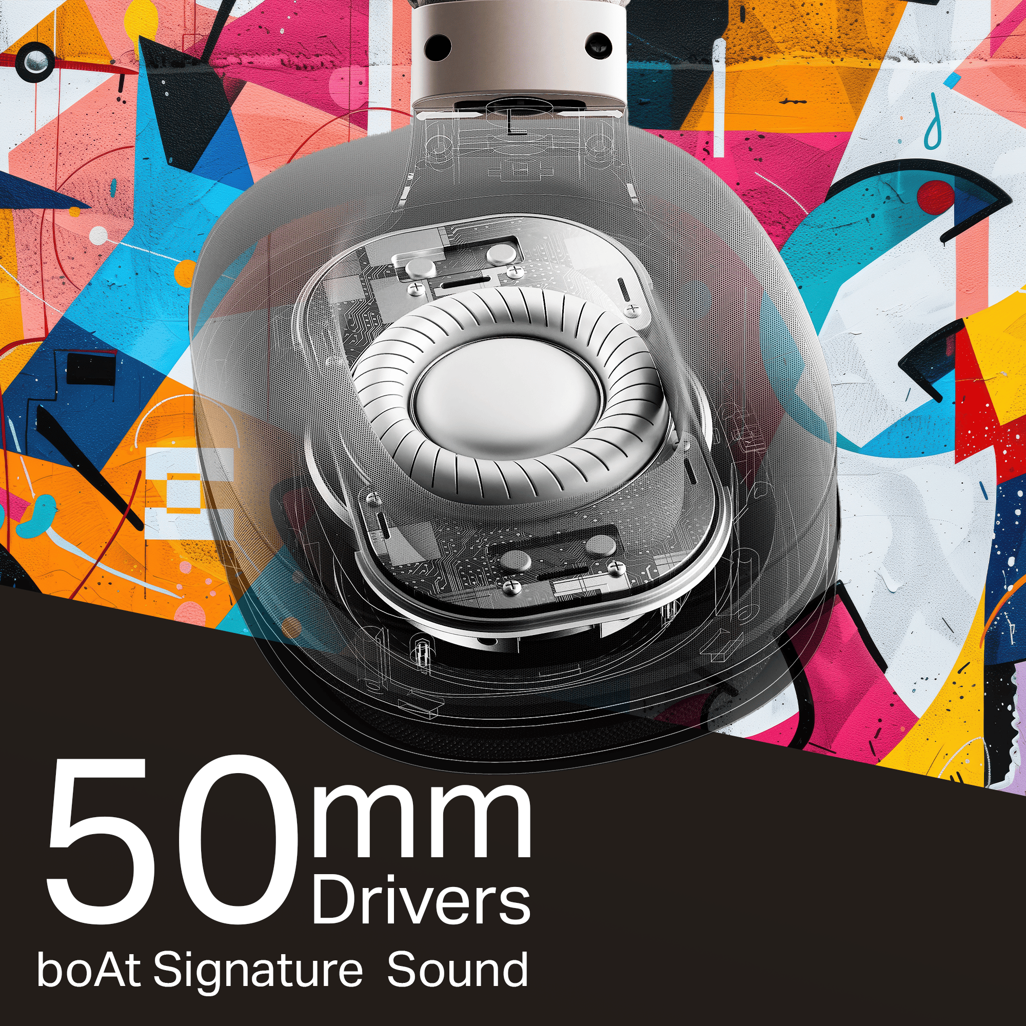 boAt Rockerz Plus 550 | Wireless Headphones with 100H Playback, 50mm Drivers & boAt Signature Sound