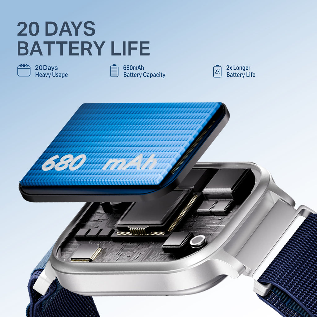 boAt Storm Infinity Max | Smartwatch with 2.01" HD Display, 20-Day Battery Life, BT Calling, IP68, and Functional Crown
