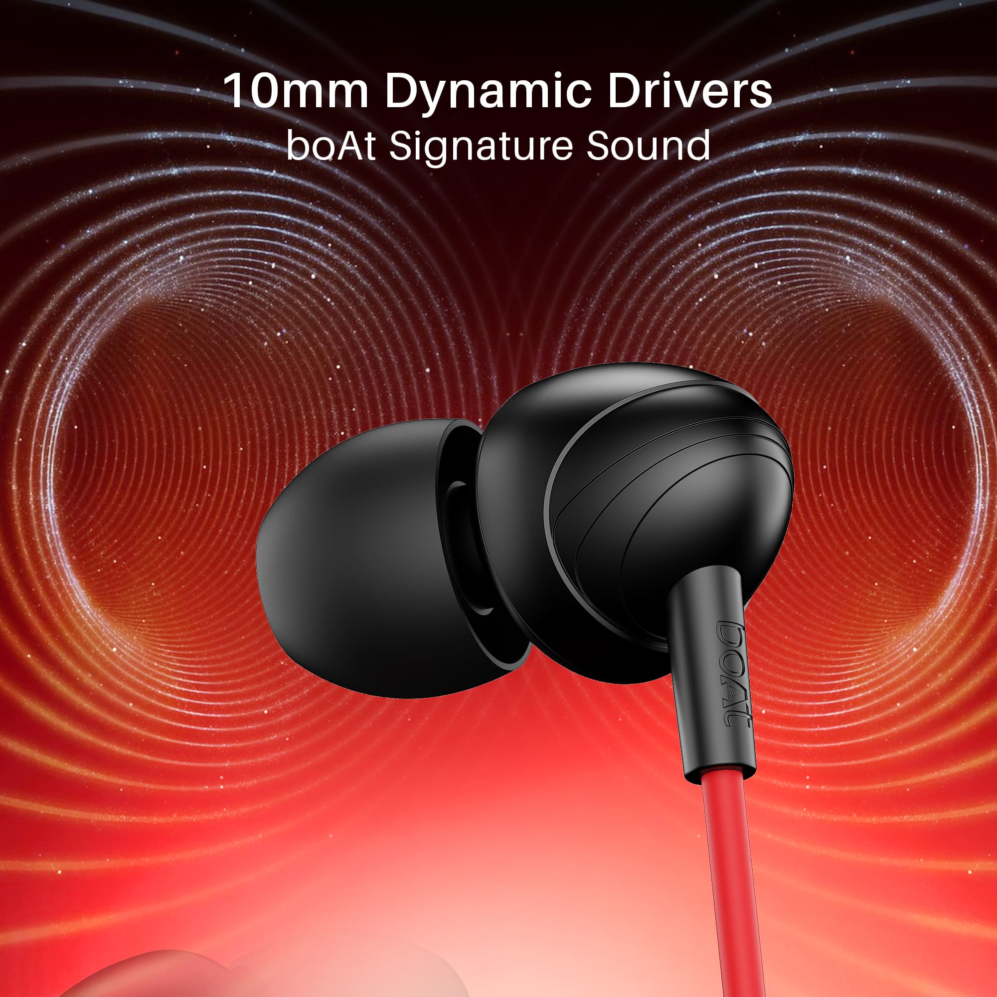 boAt Bassheads 211 | Wired Earphones with 10mm Drivers, Mic & Glossy Comfort Fit