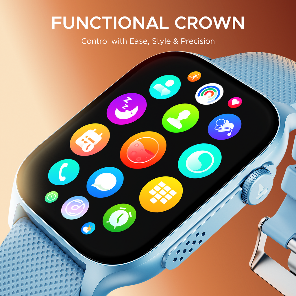 boAt Ultima Ember | Smartwatch with 1.96" AMOLED Display, Cloud Watch Faces, Functional Crown, BT Calling