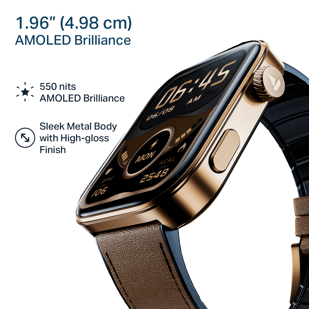 boAt Chrome Endeavour | Smartwatch with 1.96" AMOLED Display, AI Coach, Auto Activity Detection & Turn-by-Turn Navigation