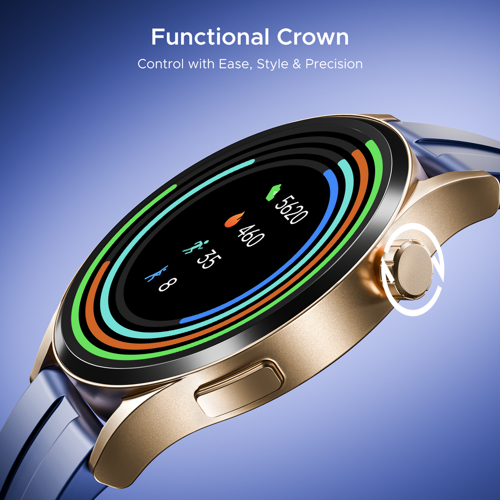 boAt Chrome Horizon | Smartwatch with 1.51" AMOLED Display, Premium Metal Built, VO2 Max, Video Watch Face, Functional Crown