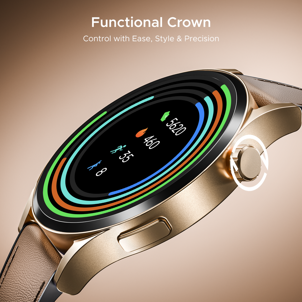 boAt Chrome Horizon | Smartwatch with 1.51" AMOLED Display, Premium Metal Built, VO2 Max, Video Watch Face, Functional Crown