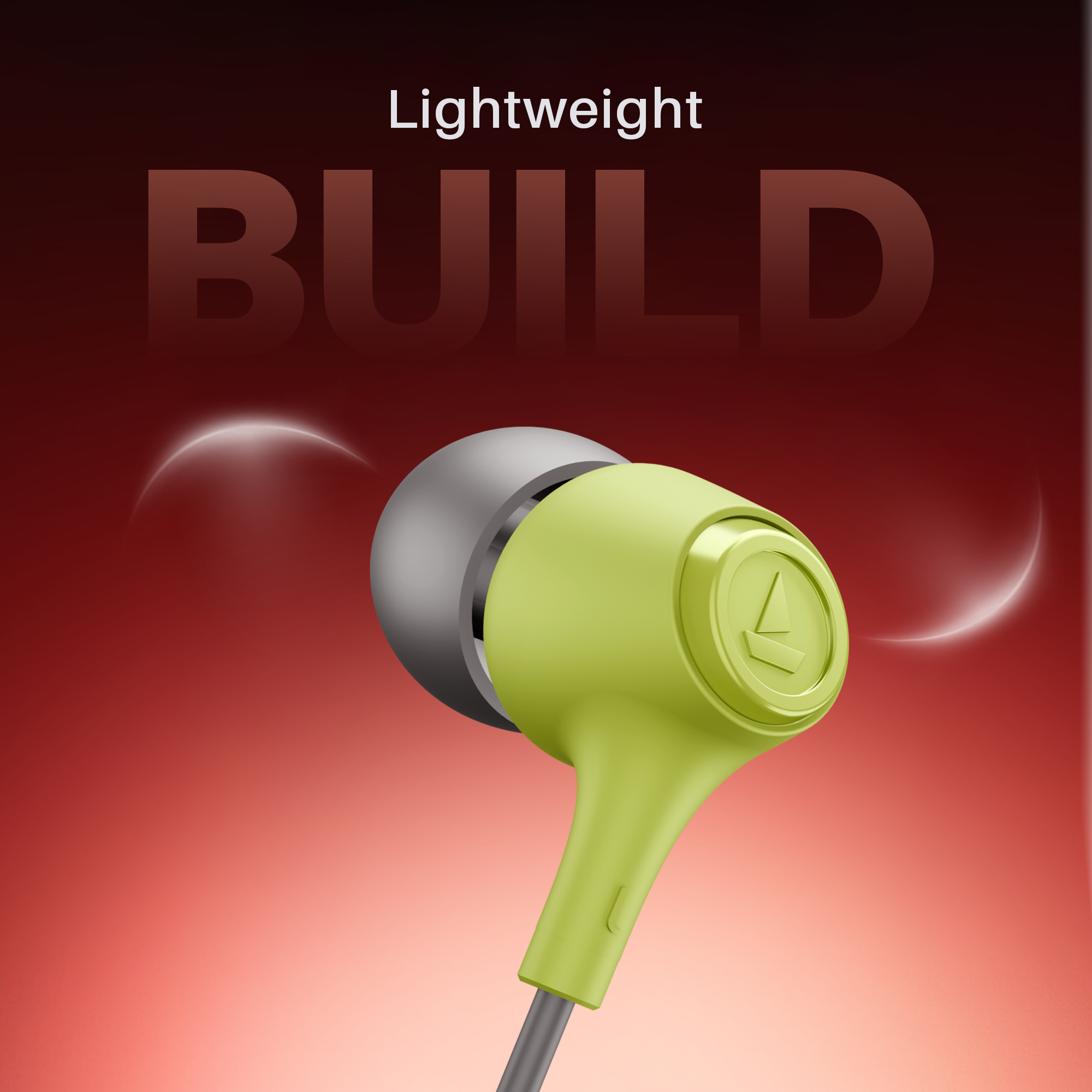 Bassheads 95 | Wired Earphone with 10mm Drivers, 120cm Cable Length, In-line Mic, Lightweight Build, 3.5mm Jack