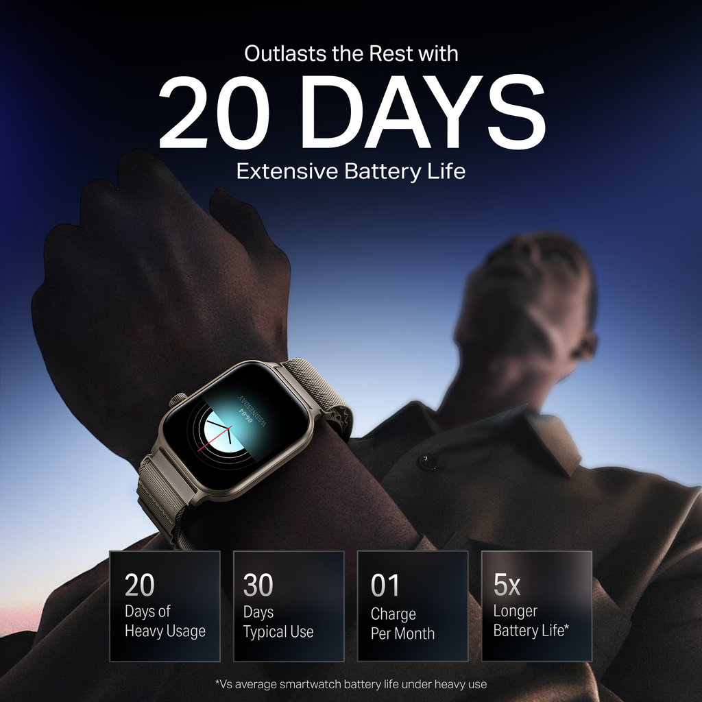 boAt Storm Infinity Plus | Power-Packed Smartwatch with HD Display & 20-Day Battery