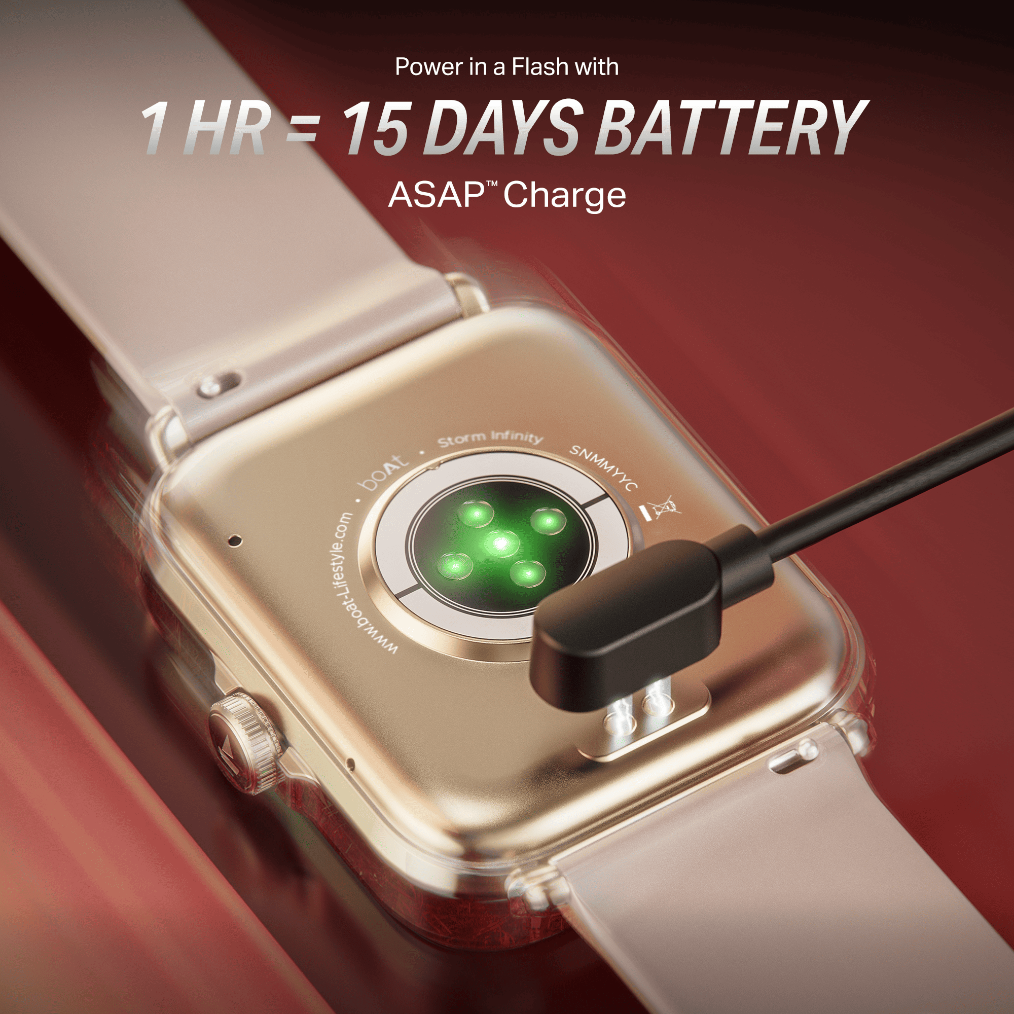 boAt Storm Infinity | Smartwatch with 1.83" HD Display, ASAP Charge, 15-Day Battery Life, Functional Crown, BT v5.4