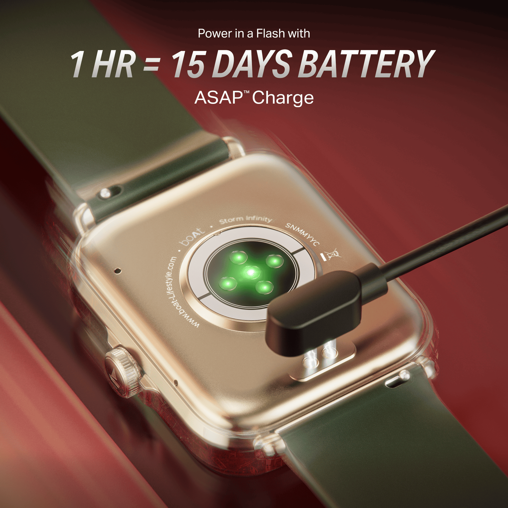 boAt Storm Infinity | Smartwatch with 1.83" HD Display, ASAP Charge, 15-Day Battery Life, Functional Crown, BT v5.4