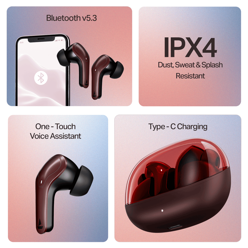 boAt Airdopes Plus 311 | Wireless Earbuds with 50 Hours Playback, Dual Mics with ENx™ Technology, BEAST™ Mode, ASAP™ Charge