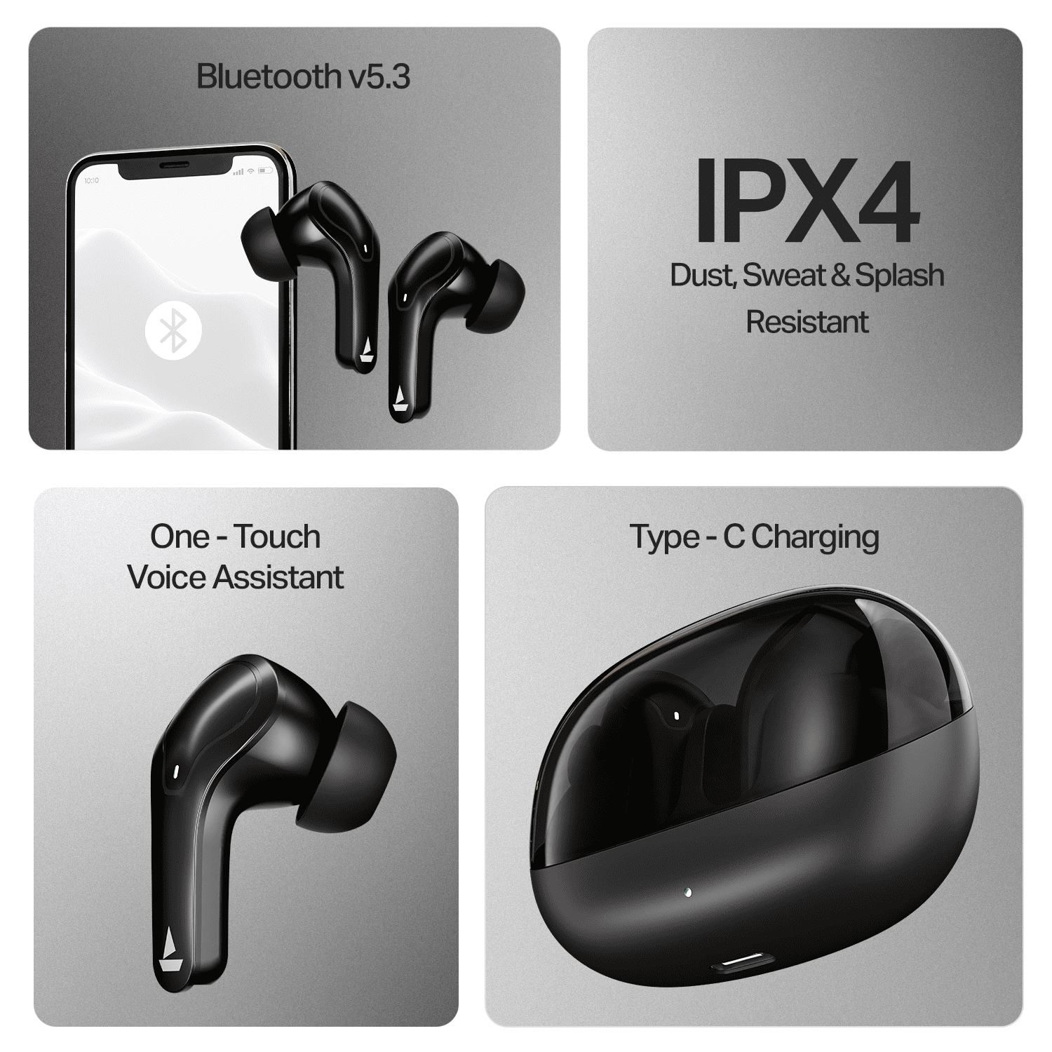 boAt Airdopes Plus 311 | Wireless Earbuds with 50 Hours Playback, Dual Mics with ENx™ Technology, BEAST™ Mode, ASAP™ Charge
