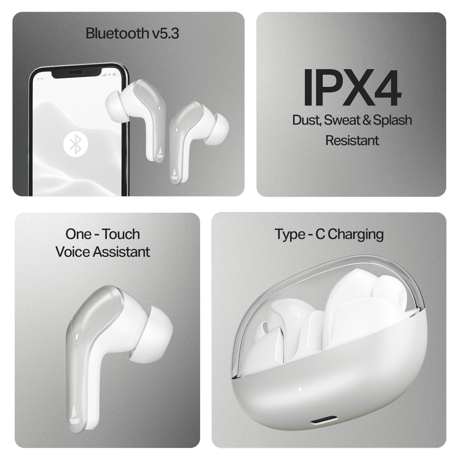 boAt Airdopes Plus 311 | Wireless Earbuds with 50 Hours Playback, Dual Mics with ENx™ Technology, BEAST™ Mode, ASAP™ Charge