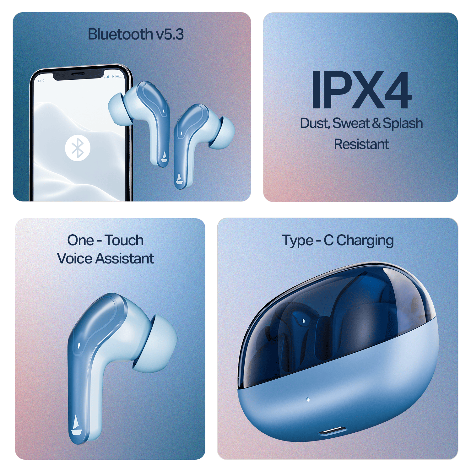 boAt Airdopes Plus 311 | Wireless Earbuds with 50 Hours Playback, Dual Mics with ENx™ Technology, BEAST™ Mode, ASAP™ Charge