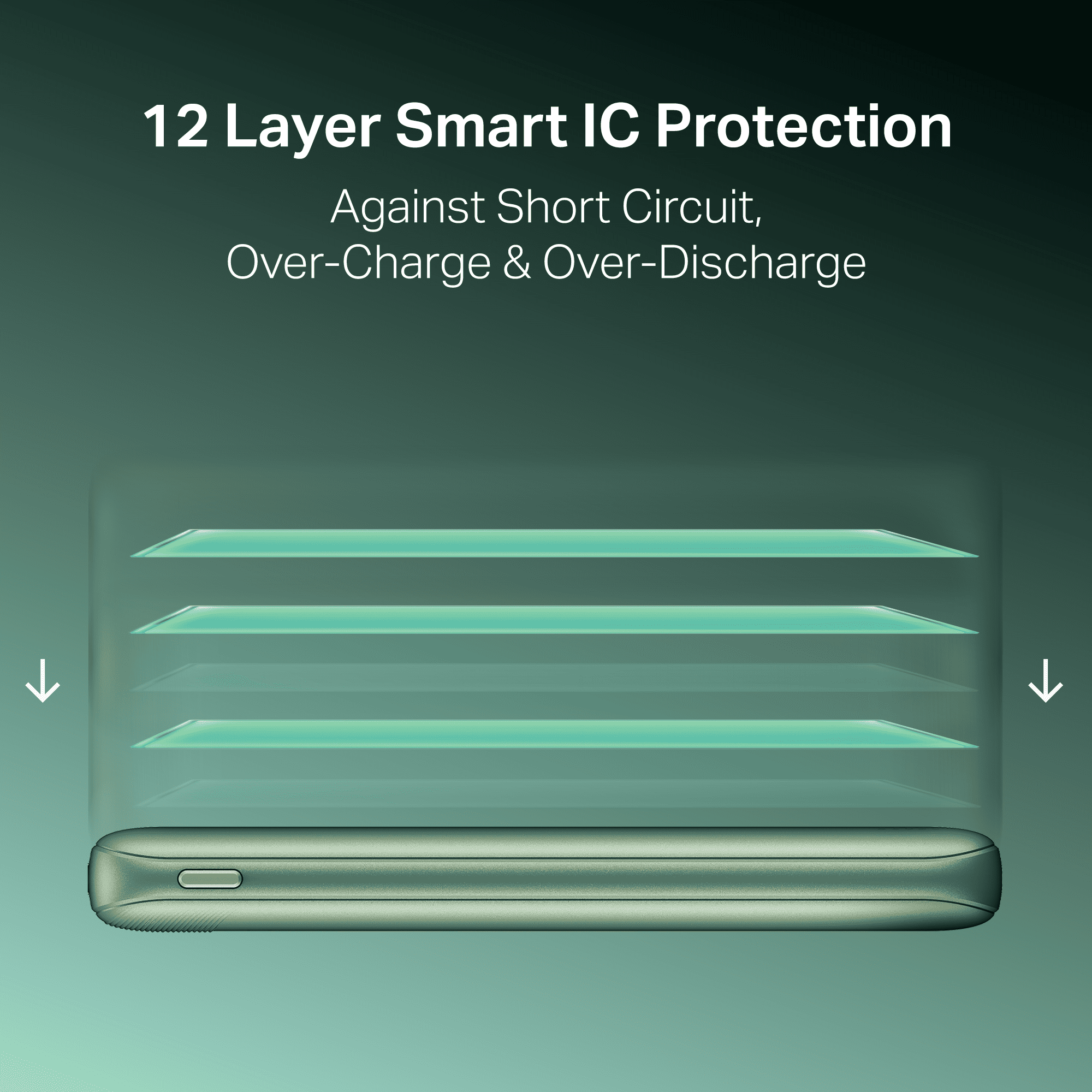 Energyshroom PB300 Activ | Powerbank with 22.5W Fast Charging, 10,000mAh, 12-Layer Smart IC Protection, 3 output ports