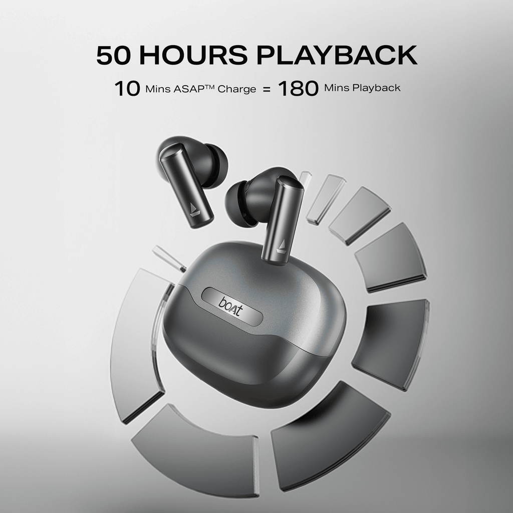 boAt Airdopes Prime 701 ANC | Wireless Earbuds with 50 Hours Playback, 46dB Hybrid ANC, Spatial Audio, Multipoint & BEAST™ Mode