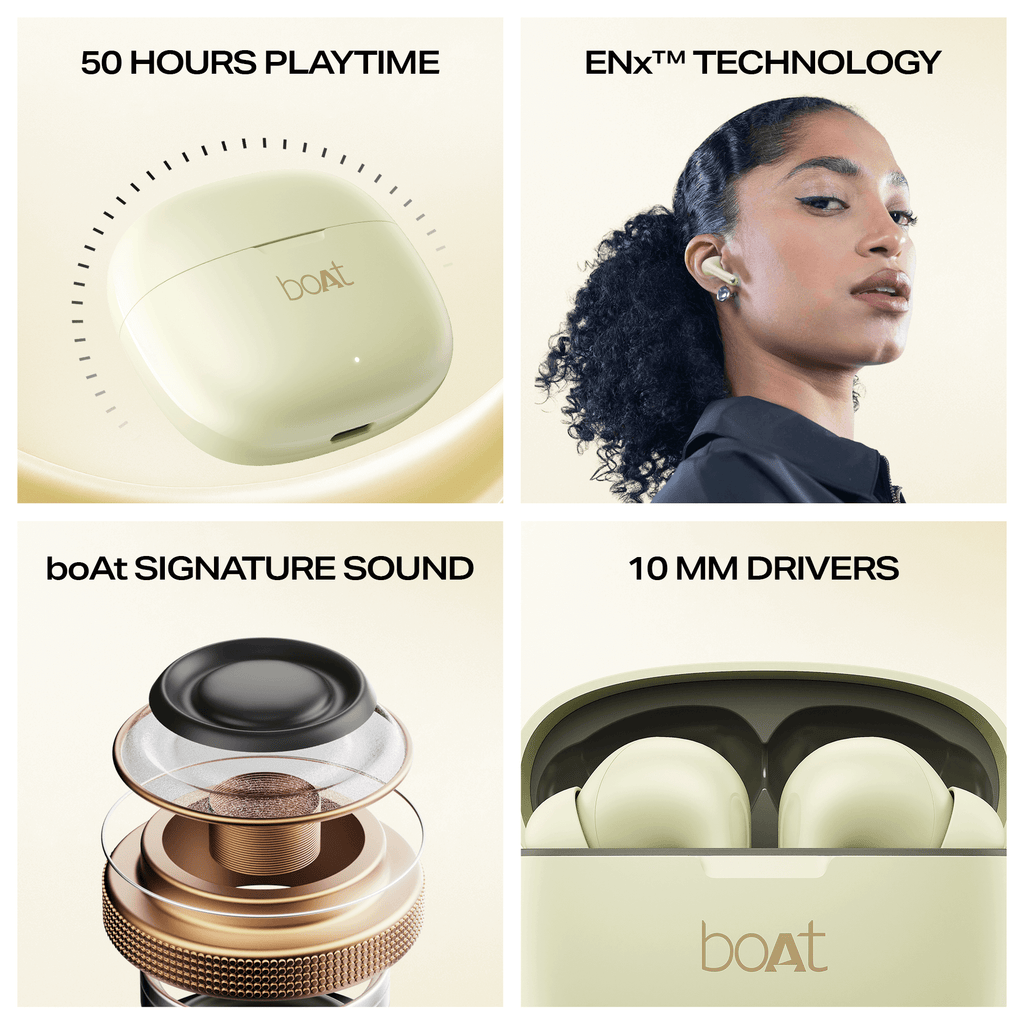 boAt Airdopes 213 | Wireless Earbuds with 50 Hours Playback, BEAST™ Mode & ENx™ Calling