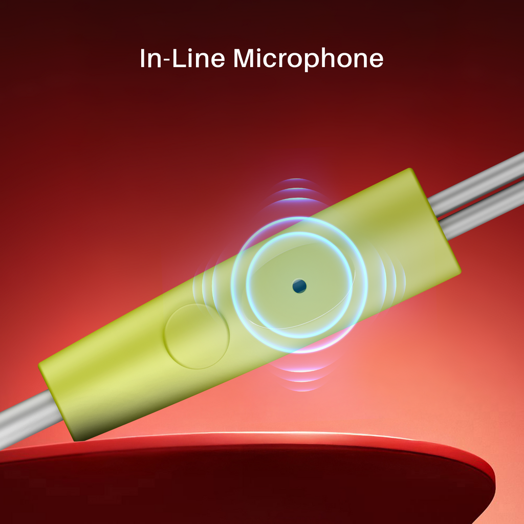 Bassheads 95 | Wired Earphone with 10mm Drivers, 120cm Cable Length, In-line Mic, Lightweight Build, 3.5mm Jack