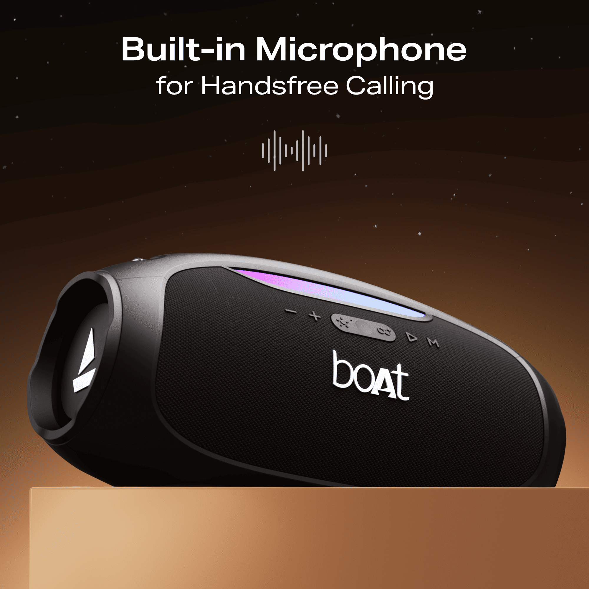 boAt Stone Ignite | Portable Bluetooth Speaker with 90W boAt Signature Sound, RGB Light, Broadcast Feature, EQ Modes