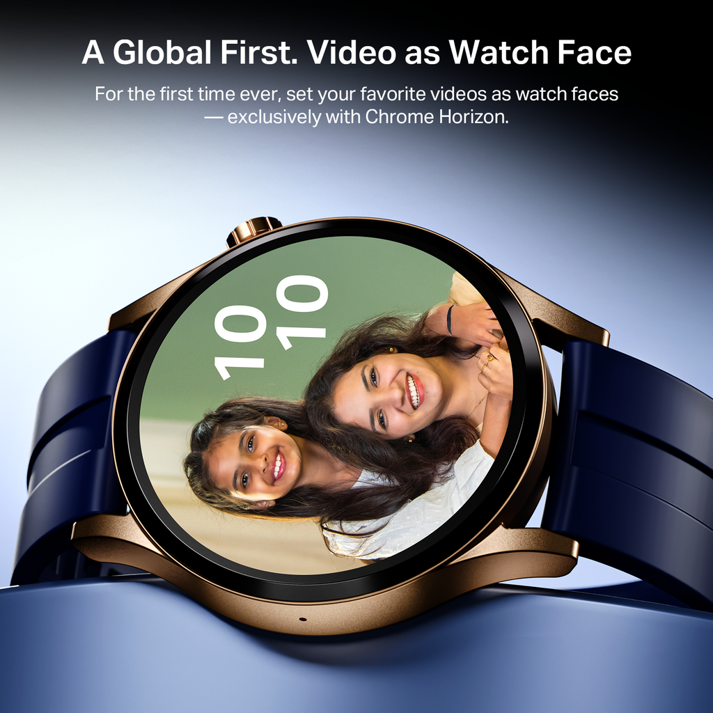 boAt Chrome Horizon | Smartwatch with 1.51" AMOLED Display, Premium Metal Built, VO2 Max, Video Watch Face, Functional Crown