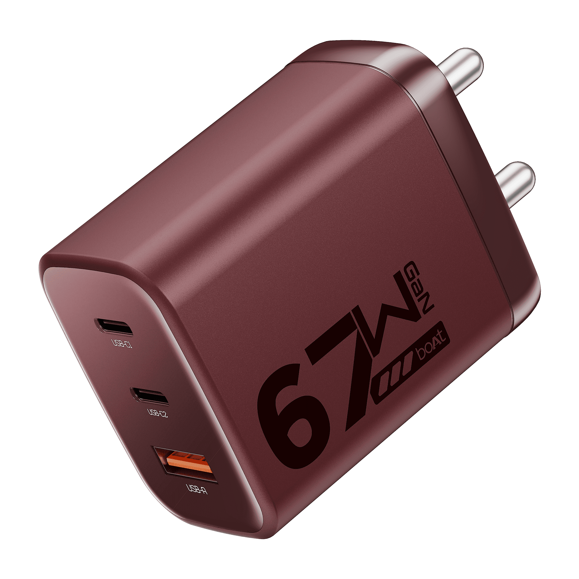 67W GaN Charger | Fast Triple-Port Charger with GaN Chip, Auto-Detect Tech & Smart IC Protection