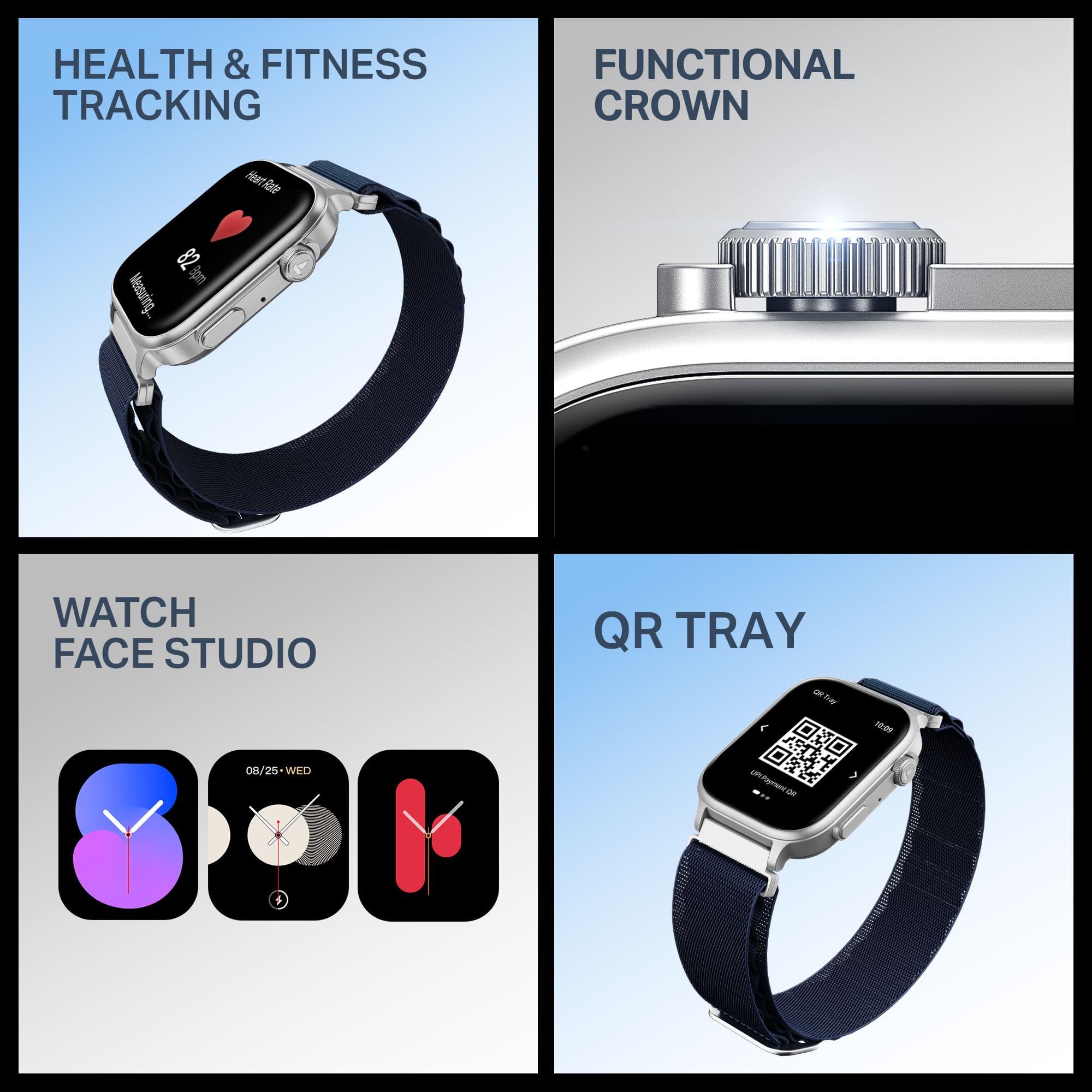 boAt Storm Infinity Max | Smartwatch with 2.01" HD Display, 20-Day Battery Life, BT Calling, IP68, and Functional Crown