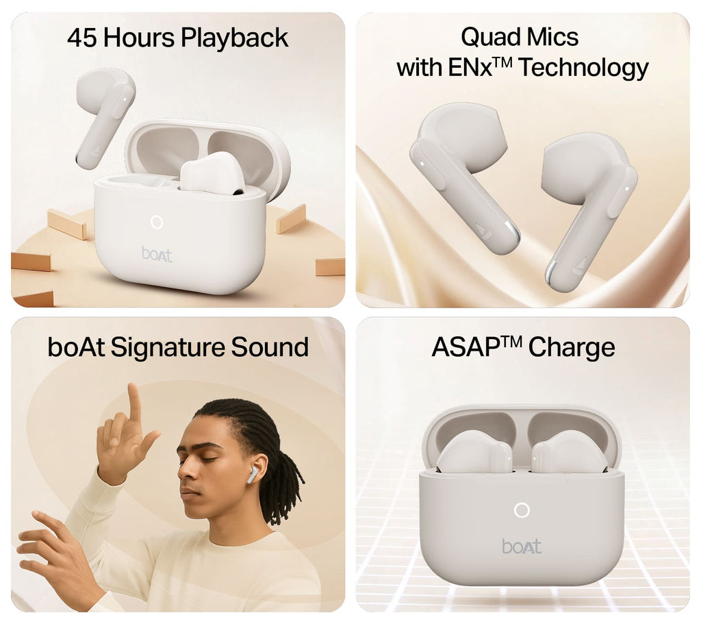 boAt Airdopes Alpha Gen 2 | Wireless Earbuds with 45 Hours Playback, BEAST™ Mode & ENx™ Calling