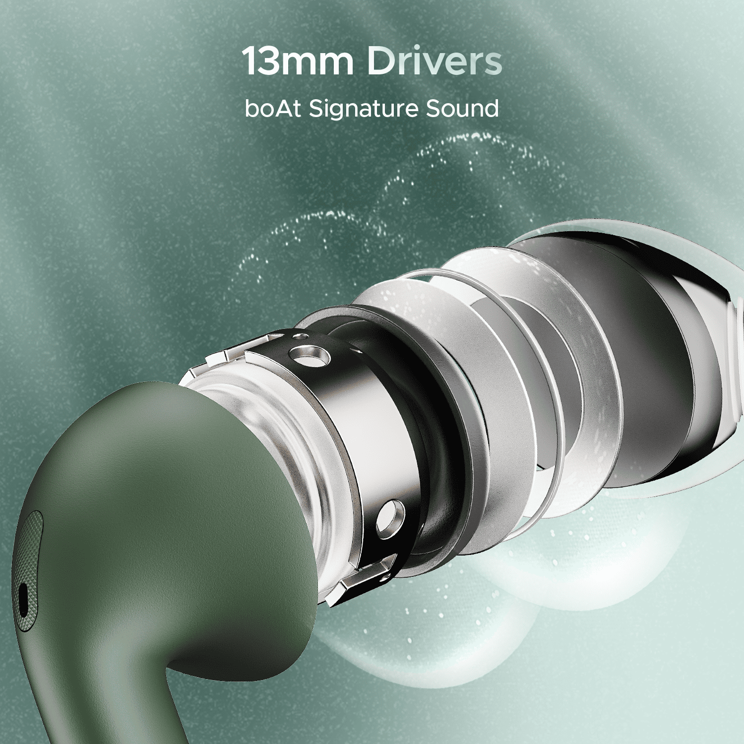 boAt Airdopes Alpha | True Wireless Earbuds with 35 Hours Playback, 13mm Drivers, ENx™ Tech, ASAP™ Charge, IWP™ Technology