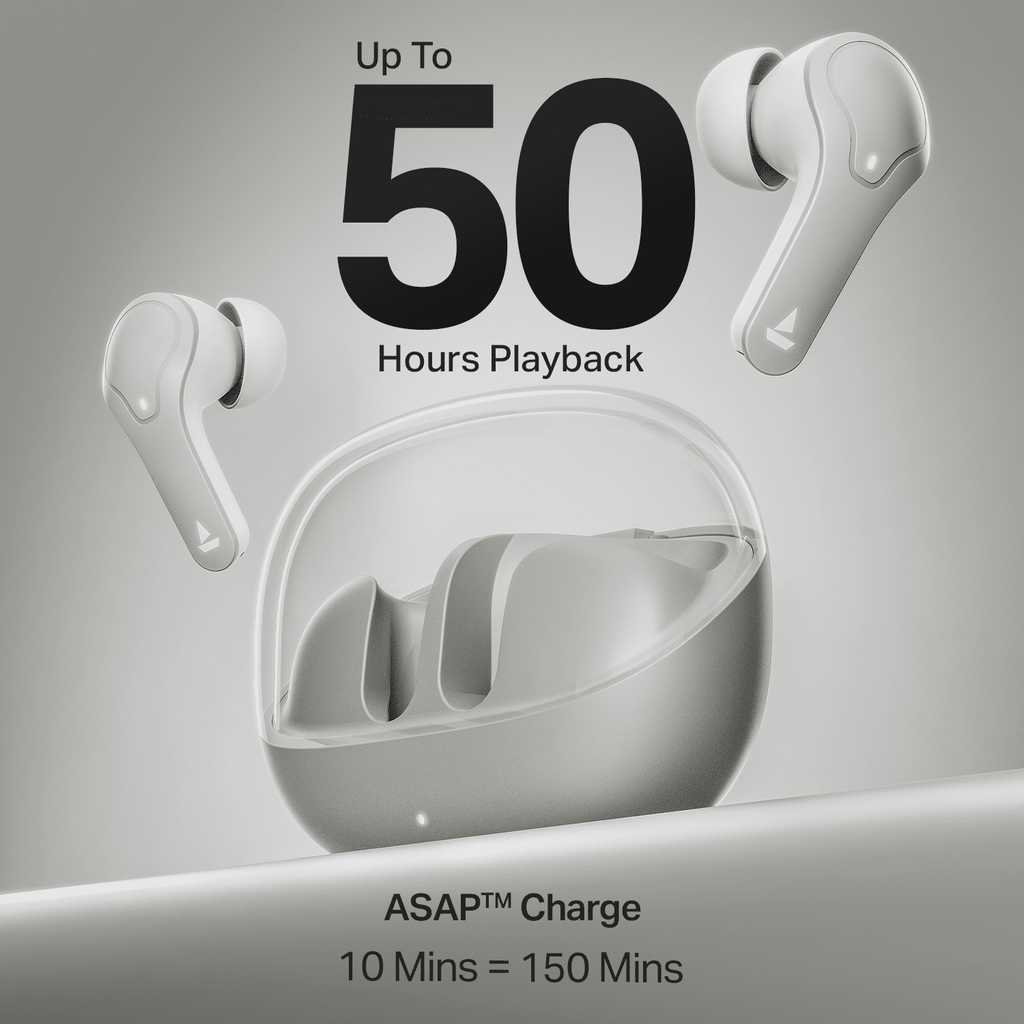 boAt Airdopes Plus 311 | Wireless Earbuds with 50 Hours Playback, Dual Mics with ENx™ Technology, BEAST™ Mode, ASAP™ Charge